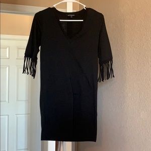 Black Fringe Kittenish Dress